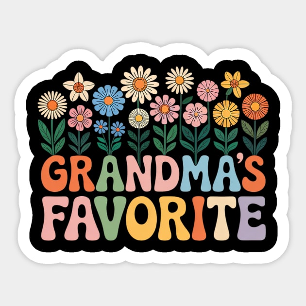 Grandma’s Favorite Wildflower Floral Grandma Sticker by yangho